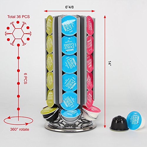 image for Flagship Coffee Pod Holder Rack Capsule Storage Stand Tower for 36 Pod