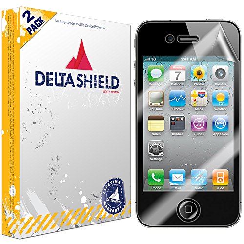 iPhone 4 Screen Protector [2-Pack], DeltaShield BodyArmor Full Coverage Screen Protector for iPhone 4 Military-Grade Clear HD Anti-Bubble Film	 - Thumbnail 5