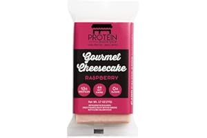 Protein Snack Shop Gourmet Keto Cheesecake Dessert Bars - 4g Net Carbs - Real Cream Cheese - Gluten Free - Diabetic & Celiac Friendly (10 bars) (Raspberry)