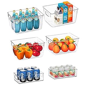 Queta-Premium-Transparent-Pantry-Organizer-Bins-Set-of-6-Containers-4-Large-and-2-Small-Organizing-Bins-Storage-Organizers-for-Kitchen-Pantry-Cabinets-Countertops-Cupboards--BPA-Free Queta Premium Transparent Pantry Organizer Bins - Set of 6 Containers (4 Large and 2 Small Organizing Bins) Storage…