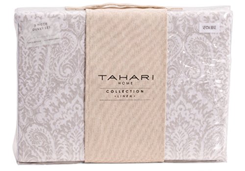 Tahari Home Vintage Damask Ornate Scroll Luxury Duvet Cover 3