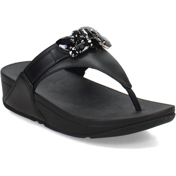 サンダル・ミュール STRAPPY JEWEL LEATHER SANDALS Amazon.com | FitFlop Women's Lulu Jewel-Deluxe Metallic