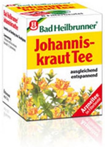 Bad HeilbrunnerJohanniskraut Tea (4 Packs each 8 Teabags) - fresh from Germany