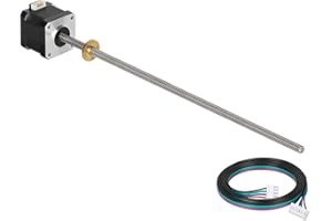 YEJMKJ Nema 17 Stepper Motor Integrated 11.81in(300mm) T8 Lead Screw High Step Angle 1.8 Deg 1.7A High Torque 0.4Nm(56.64oz.in) 42x40 Bipolar Motor 2 Phase 4 Lead for 3D Printer DIY CNC with 1m Cable