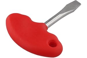 T-Handle Flathead Screwdriver Having 12mm Slotted Tip Special Alloy Steel Ergonomic Rubber Grip Rust-Resistant and Compatible