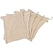 Green Home Habits Reusable Produce Bags - Organic Cotton Mesh - 5 Pack - Large Size for Grocery Shopping - With Convenient Muslin Carry Bag