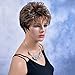 QianBaiHui Short Straight Hair Bob Wigs for White Women - Blonde Heat Resistant Synthetic Hair Women Wigs with Free Wig Cap (mix color 2)
