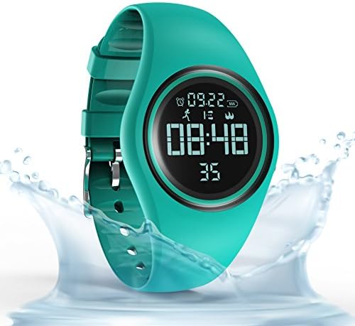 synwee Pedometer Smart Watch IP68 Waterproof Sport Wristwatch Fitness Tracker Step Distance Calorie Alarm Clock Timer Function Kid Teenager Adult