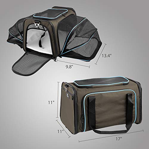 XZONE PET Dogs Carrier Cats Carrier Airline Approved Pet Carriers,Soft