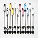 Juscycling Road Mountain Bicycle MTB Wheel Hub Front and Rear QR Quick Release Skewers Clip Lever Axle 145/185mm, Pair, Multiple Color Options (Golden)