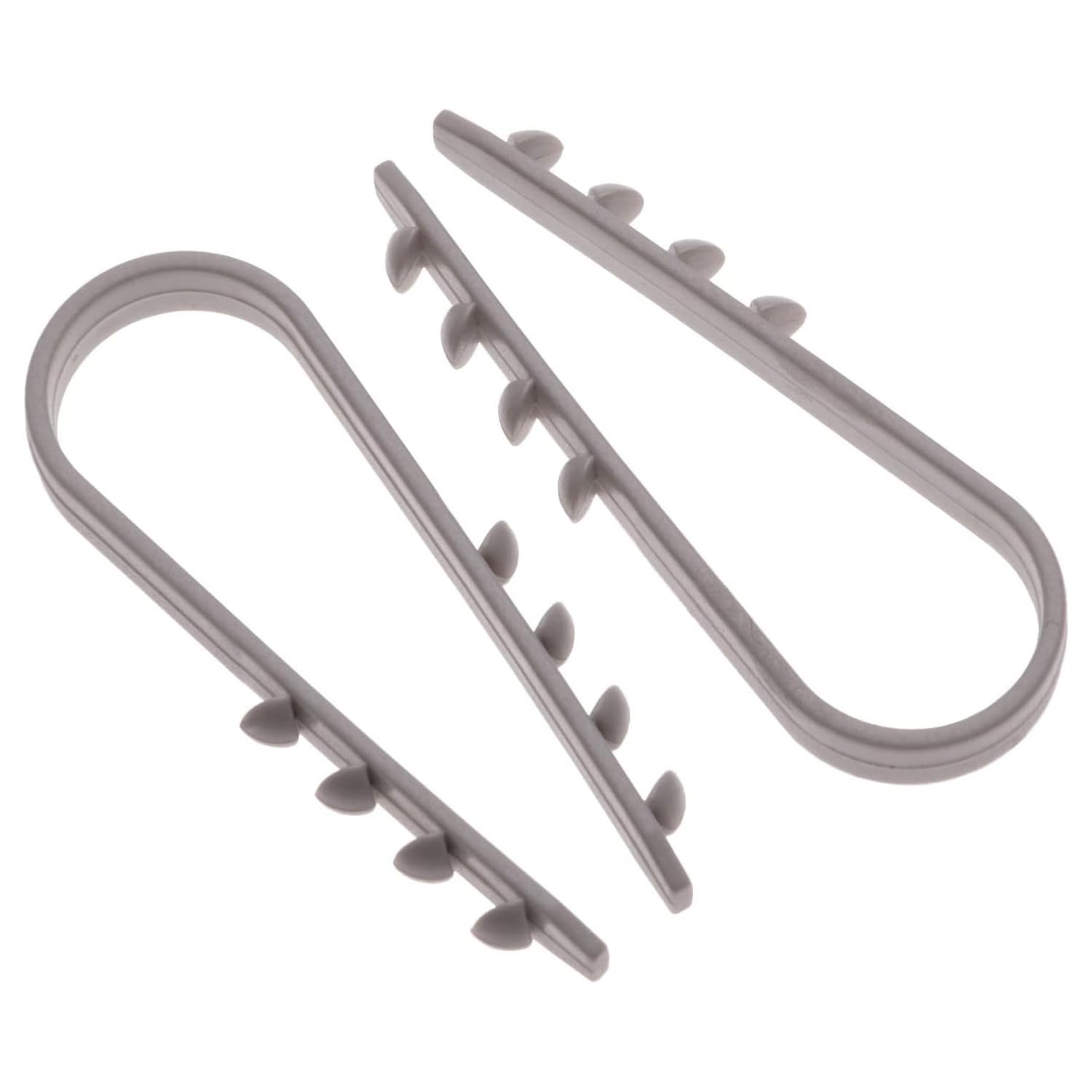 Keple Dowel-Clamp for Round Cable (Pack of 100) Wire Clips Material Soft Plastic Clips Lines Clamps Electrical Wall Clips for Wire Ethernet (3mm x 13mm)