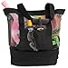 Odyseaco Waterproof Beach Bag with Cooler Compartment - Beach Bags Waterproof Sandproof for Women - Vacation Essentials - Pool Accessory & Mesh Tote (Black)