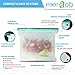 Reusable Silicone Food Storage Bag Food Grade Preservation Bag Airtight Seal Container for Nuts Fruit Vegetables Meat Juice etc Microwave Dishwasher Safe Versatile Kitchen Utensil (4 Packs)