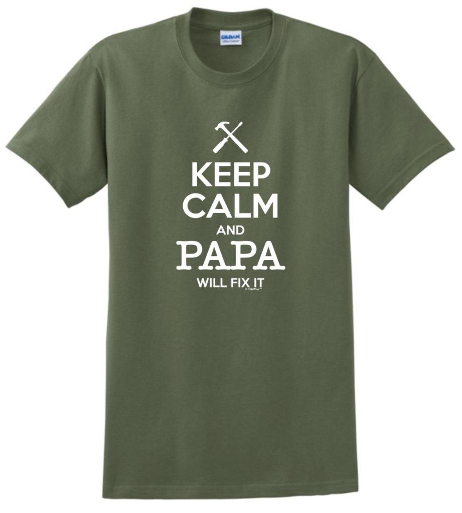  Keep Calm And Papa Will Fix It, Gift For Grandpa T-shirt