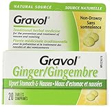 Certified Organic Ginger GRAVOL NATURAL SOURCE (20 Tablets) Antinauseant for NAUSEA, VOMITING & MOTION SICKNESS Ages 6 And Up