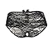 bandi das Women's Crotchless Lace T Back Open Crotch Thong Plus Size Black Panty