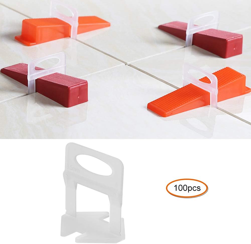 100Pcs Tile Leveling System Clips DIY Tiles Leveler Spacer Tile Leveler Base Clips 0.5mm for Ceramic Tiles and Stone - Image 5