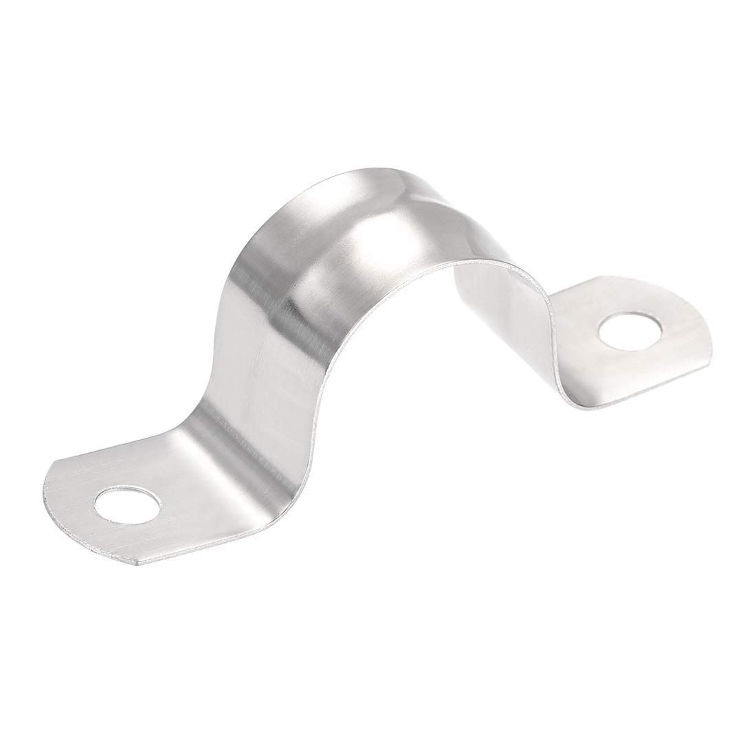 sourcing map 23mm(0.9") Rigid Pipe Strap 2 Holes Tube Straps 201 Stainless Steel Tension Tube Clip Clamp 16pcs