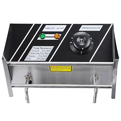 WeChef 6L 2500W Countertop Electric Single Large Tank Deep Fryer Basket French Fry Commercial Restaurant Kitchen Home - Thumbnail 4