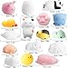 Outee Mini Squishies Kawaii, 20 Pcs Animal Squishies Mochi Squeeze Toys Soft Squishies Release Stress Animal Toys Mini Seal Octopus Rabbit Chick Cat Pig Tiger Fox Panda Cloud Random