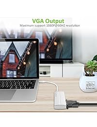 USB C HUB adaptador HDMI, omars 4 in 1 aluminio 4 K + 3 puertos USB 3.0 para nuevo MacBook, MacBook Pro 2016 2017,  Chromebook Pixel, Huawei matebook y otros dispositivos de tipo C