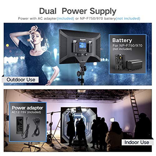 Dazzne D50(3 Packs) LED Video Lighting Kit with Wireless Remote