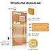 Stainless Steel Stencil I Ruler Semi Circle Habit Tracker Template I Great for Journal Calendar Notebook Agenda I Scrapbook Album Craft Supplies for Adults KidsGOLD Stencil (Rose Gold)