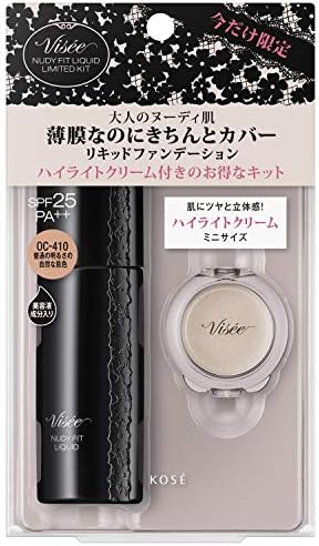 Visee(ヴィセ) ヌーディフィット リキッド 限定キット2 ファンデーション OC-410 普通の明るさの自然な肌色 セット 30ml+1g