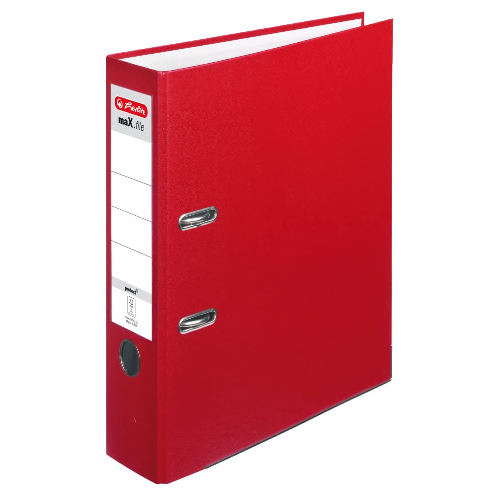 Herlitz 5480306 Lever Arch File A4 8 cm red