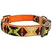 Blueberry Pet 2 Colors Soft & Comfy Southwestern Vintage Tribal Print Padded Adjustable Dog Collar, Extravagant Orange, Medium, Neck 14.5