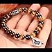 LAMUCH Fashion Masonic Freemason Tiger 's Eye Stainless Steel Buddha Beads Link Bracelet for Men