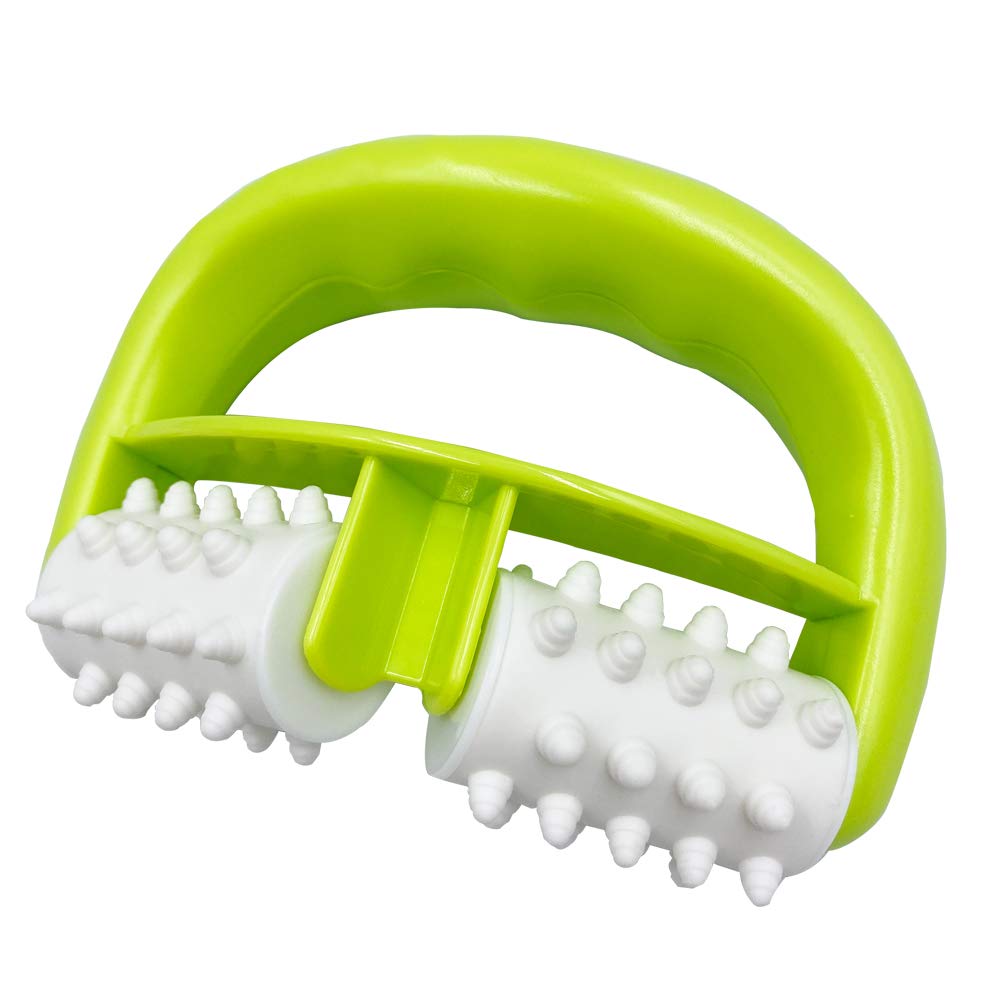 Cellulite Massager Tool, Fascia Blaster Manual Roller with Two-Wheel for Muscle Soreness and Remove Cellulite,Lymphatic Drainage Massager Body Roller Brush for Legs,Neck,Shoulder and Back (Green)