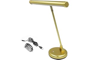Vantone LED Piano Light for Upright Pianos - Durable Aluminum Alloy Desk Lamp for Sheet Music Illumination Reading Studying Working (Gold Matte)