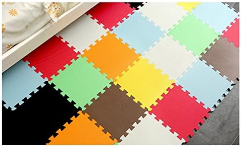 Menu Life Soft Play Mats for Kids Pure Colour EVA Foam Mats Flooring Jiasaw Puzzle Mats (40pcs, Multicoloured)