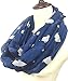 LiveBox Women’s Fashionable penguins of Madagascar Print Premium Soft Infinity Voile Scarf Shawl Warp (Navy Blue)
