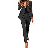 Womens Business Casual Suit Sets 2 Piece Outfits