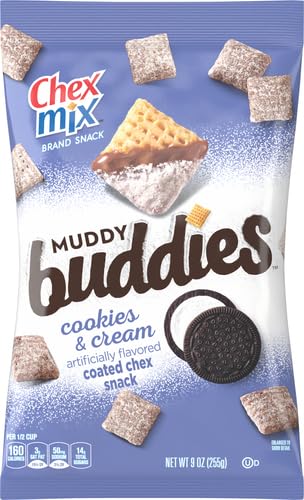 CHEX MIX MUDDY BUDDIES, OREO COOKIES AND CREAM SNACK MIX, 9 OZ