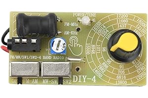 Jalzdieod FM/FM Radio Module Frequency Medium Wave Short Wave Fm/MW/SW Multi Band Headphone Radio PCB Circuit Board DIY