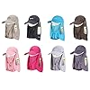 ICOLOR-Sun-Caps-Flap-Hats-360-Solar-Protection-UPF-50-Sun-Cap-Removable-NeckFace-Flap-Cover-Caps-for-Man-Women-BaseballBackpackingCyclingHikingFishingGardenHunting-Outdoor-Camping