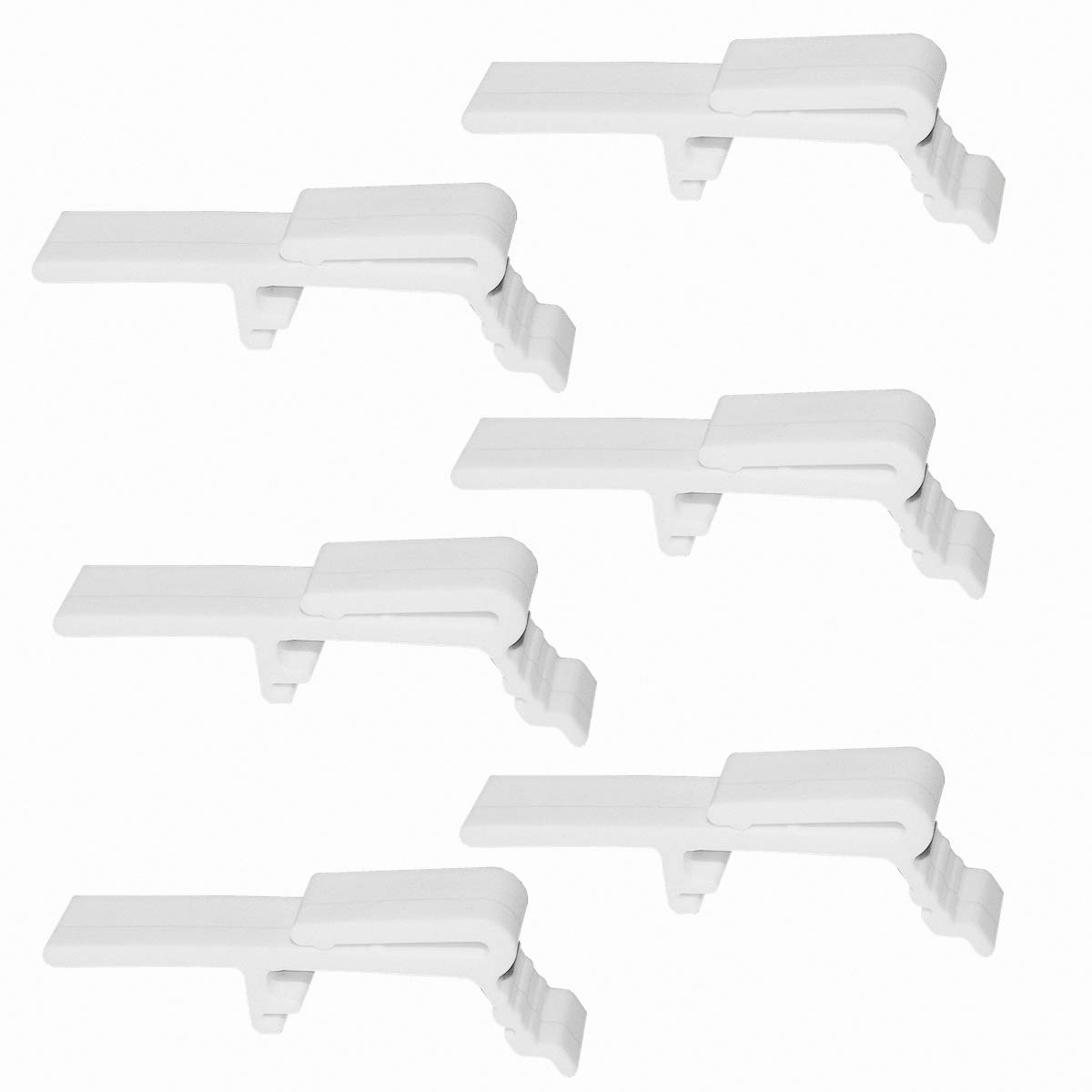 6pcs Valance Clip Vertical Blinds Dust Cover Holder Bracket for 1-1/2" (38mm) or 1-9/16" (39mm) Head Rails Across The Top