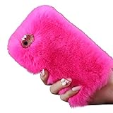 GBSELL Warm Fluffy Villi Fur Plush Wool Bling Case Cover Skin For iPhone 6/ 6S Plus (Hot Pink)