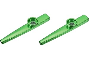 MECCANIXITY Kazoo Musical Instrument Aluminum Alloy Green with Flute Diaphragm for Party Guitar Ukulele Violin Piano Keyboard