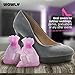 Wowly High Heel Protectors for Shoes, Stoppers for Walking on Grass, Clear with Glitter - 10 Pairs, Small Size