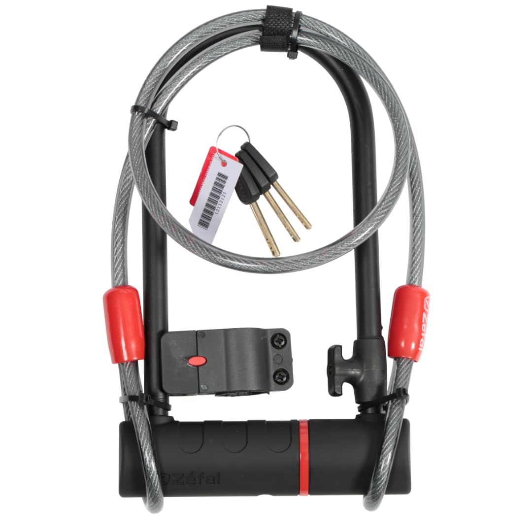 ZEFAL K-Traz U17 & Cable Extension U-Lock, Black, 115 x 230mm/120cm