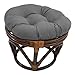 Blazing Needles Solid Twill Round Footstool Cushion, 18