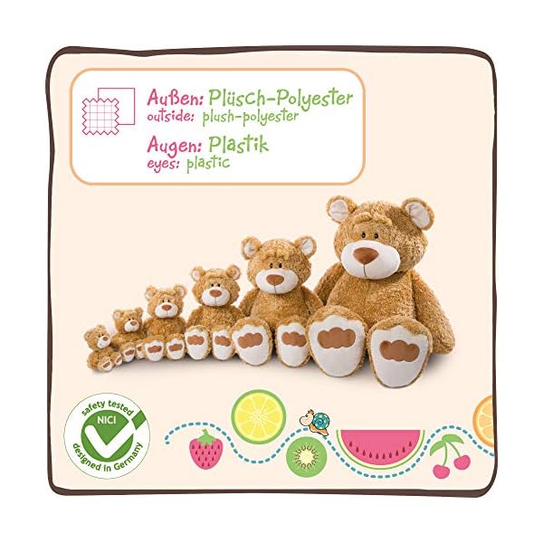 NICI 46506 Bear Tier Kuscheltier Bär 25 cm – Plüschtier für Mädchen, Jungen & Babys – Flauschiges Stofftier zum Spielen, Sammeln & Kuscheln – Gemütliches Schmusetier, Goldbraun – Bild 5