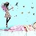 Wall Sticker, Hatop Angel Wings Beautiful Girl Flowers Butterfly DIY Wall Stickers Removable Home Decoration Living Room Bedroom Girl's Room Decor