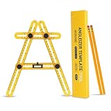 Template Tool, Ideske Premium Multi-Angle Measuring Ruler for DIY, Carpenters, Craftsmen