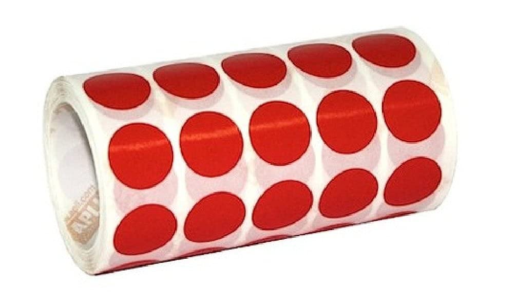 Red Stickers 10.5 mm on a Roll