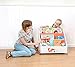 labebe - Kid Bookshelf Wood, Small Book Storage for 1-5-Year-Old, 3-Shelf Bookcase for Bedroom, Book Display Case White for Girl/Boy, 3 Tier Mobile Bookrack with Wheels, Low Square Book Cabinet - Fox
